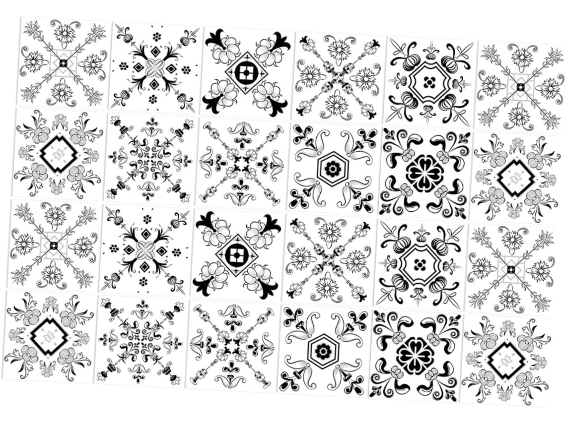 Conjunto De 48 Adesivos Autocolantes Para Azulejos, Ideais Para Decoração De Cozinhas E Banheiros.