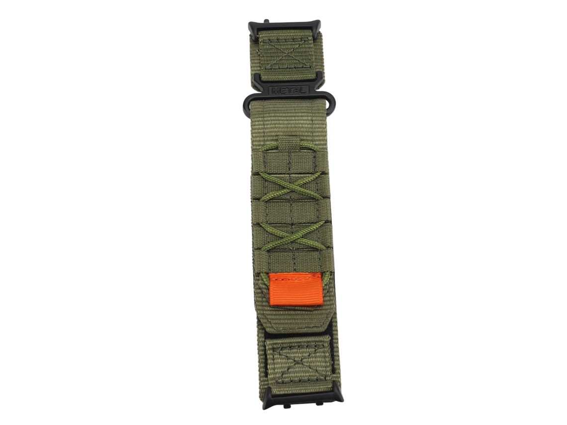 Pulseira de Relógio Nylon Ajustável com Gancho e Loop para Homens e Mulheres Verde Od