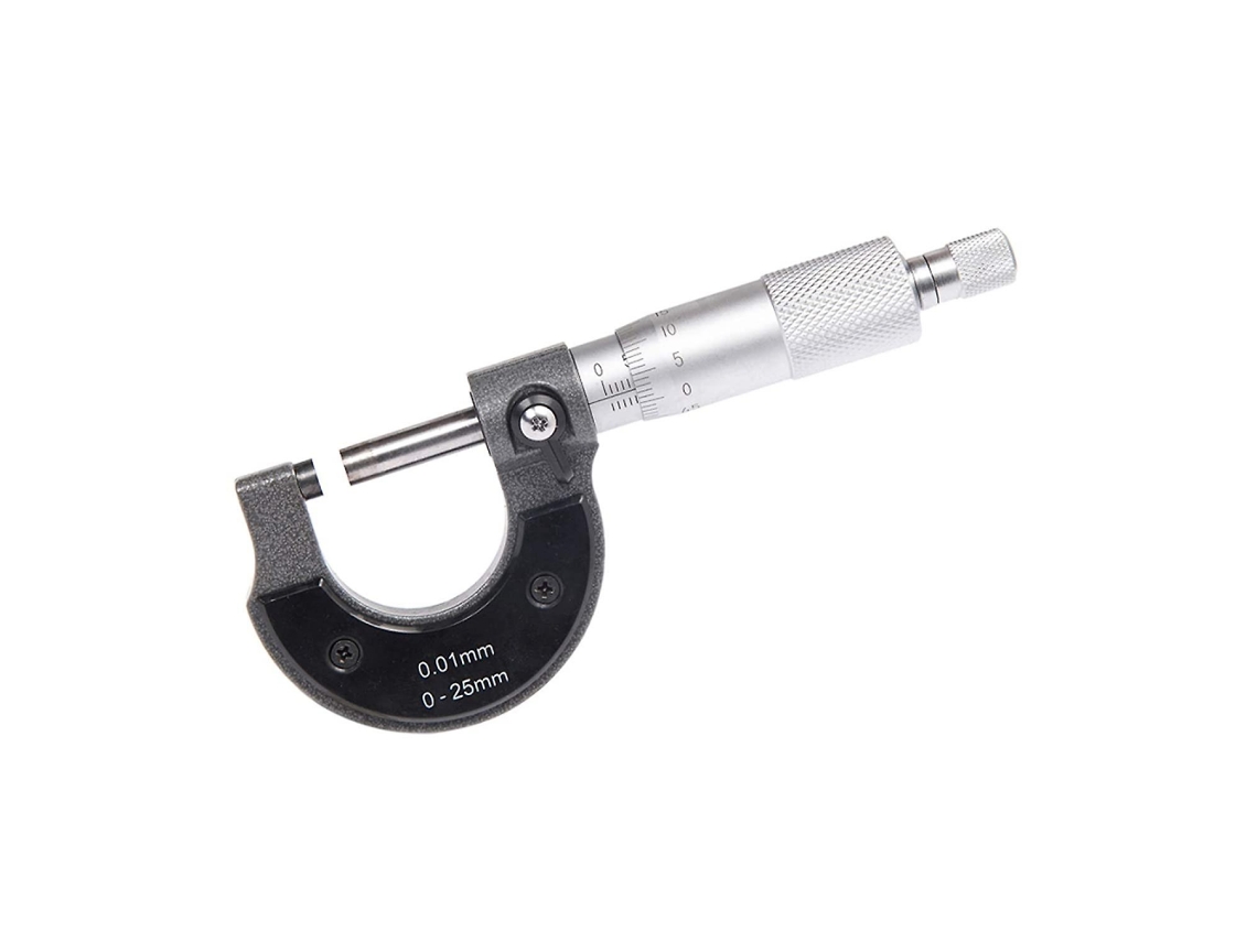 Micrômetro Externo De 0 A 25 Mm, Resolução De 0, 01 Mm(métrico)