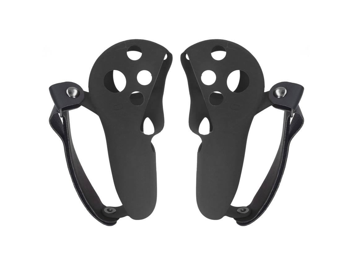 Primerox 2pcs Capa de Grip de Silicone com Cintos para Controlador Touch Meta Quest Pro Preto