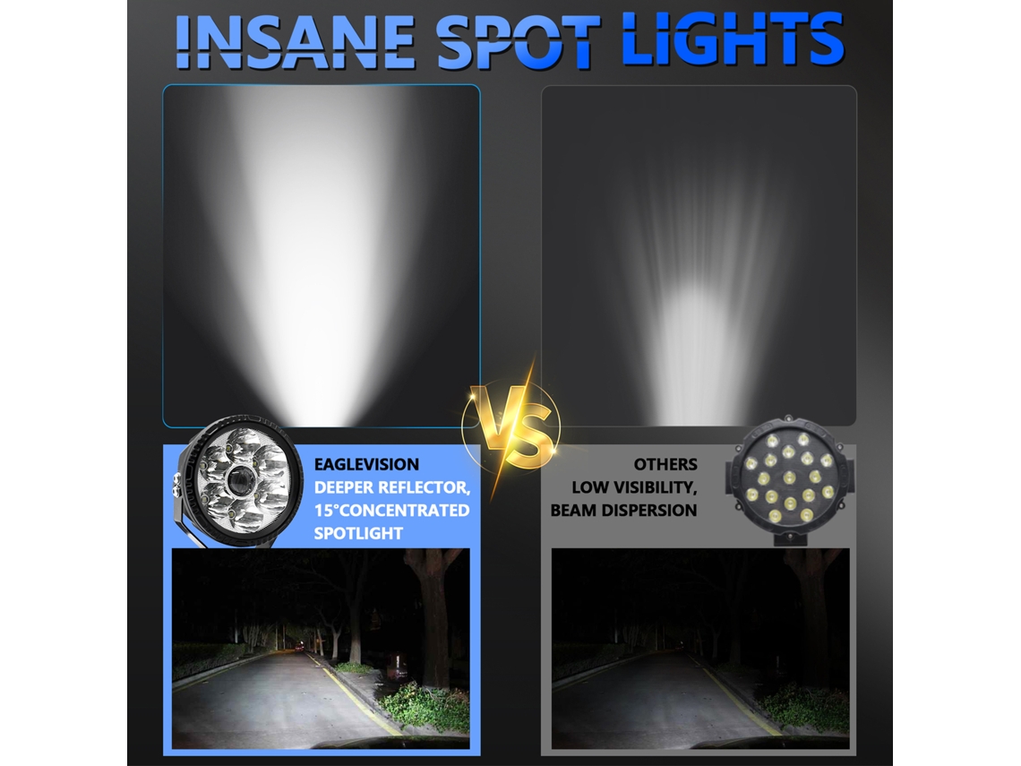 Luz Led De Trabalho 150w 6000k Ip68 Para Carros E Motos