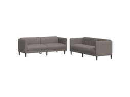 Sofa Set, Sofa Sets Vidaxl Cinzento-acastanhado Tecido (n/a)