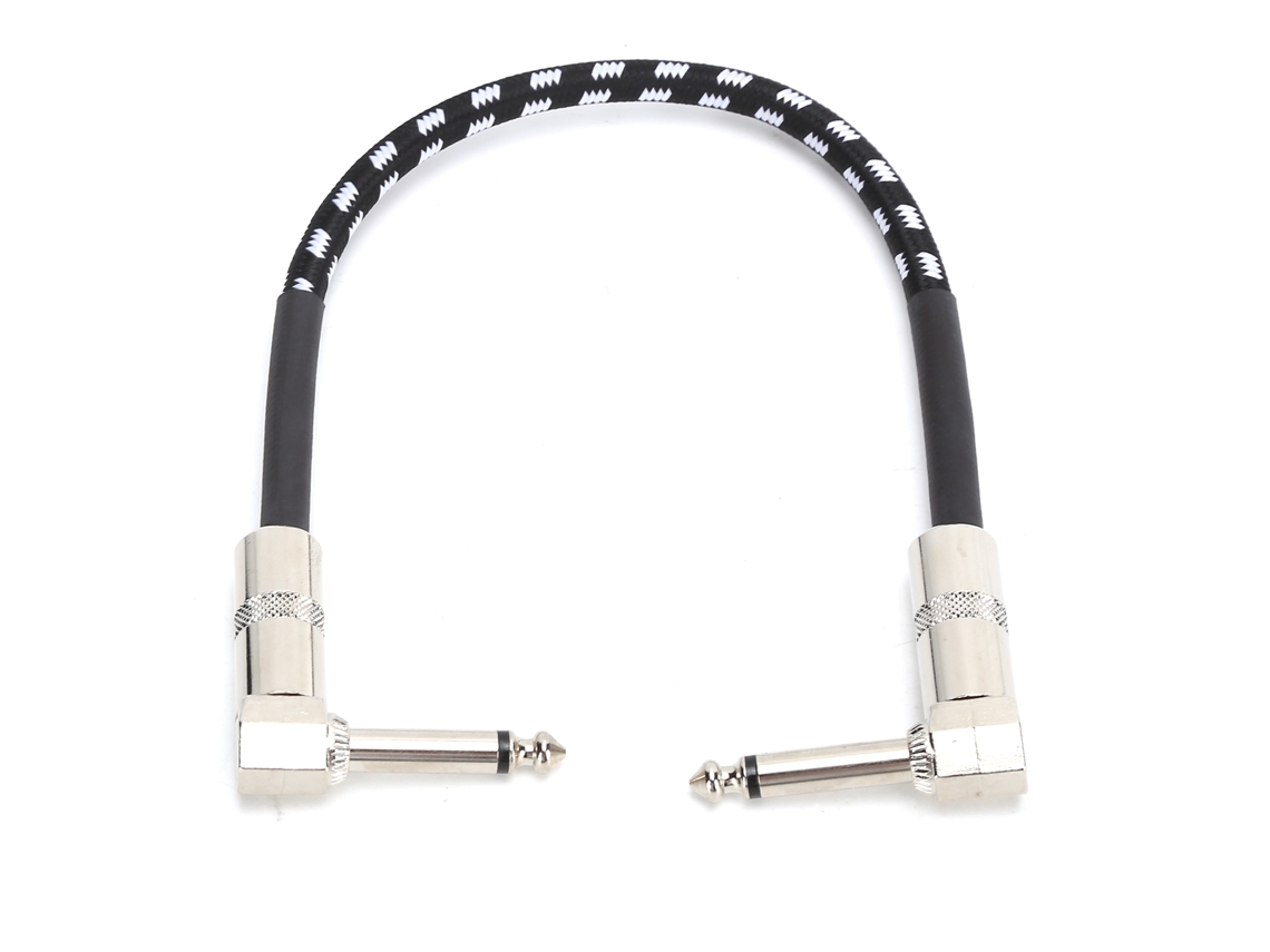 Mali cabo Conector Macho Duplo 6.35mm para Instrumentos Musicais Guitarra Elétrica Baixo 15cm Jd6225
