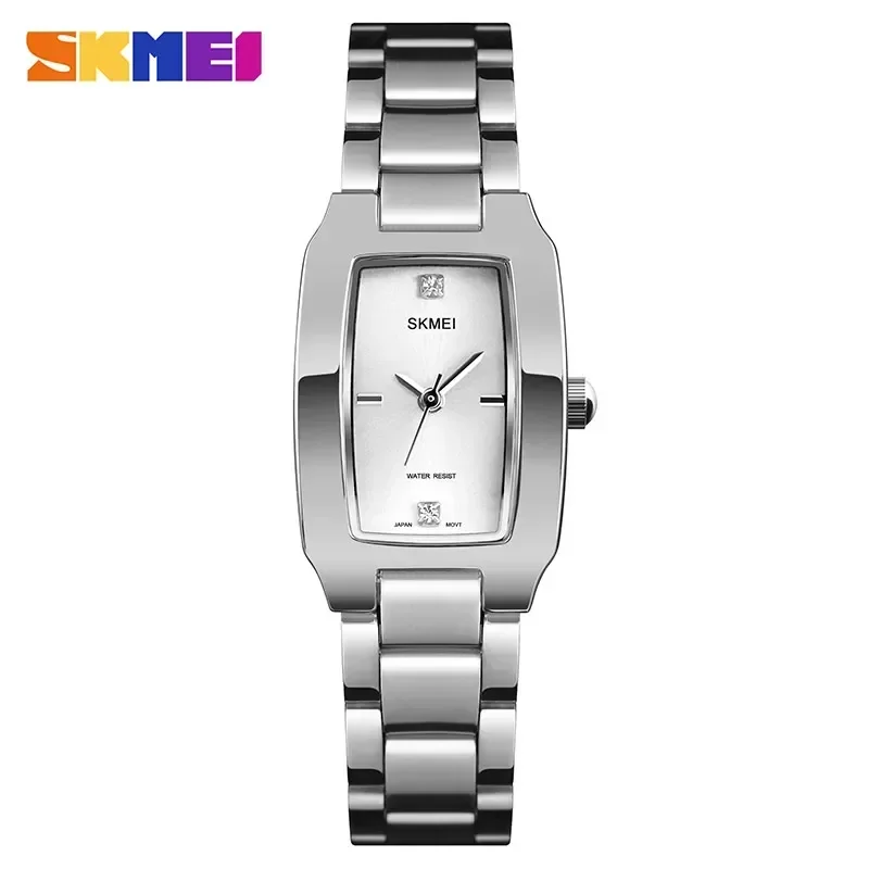 Relógio Feminino MDUG de Quartzo Ultrafino e Moderno À Prova D'água com Strass (prateado)