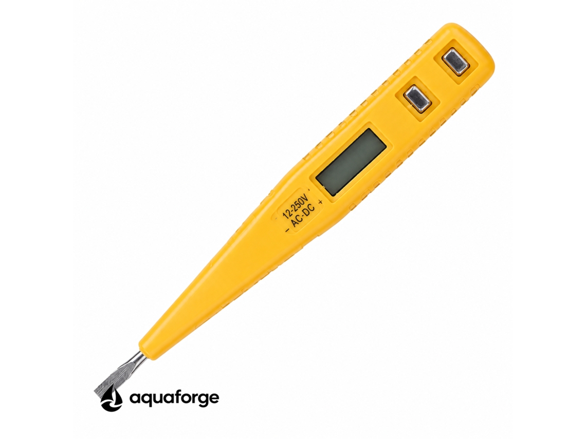 Caneta De Teste Digital Aquaforge Dl8003 Com Ecrã Lcd E Teste De Continuidade Para Eletricistas E Instalações Elétricas