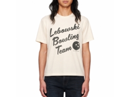 Rockinstone The Big Lebowski Bowling Team Solid Natural Adult T-shirt Size:s