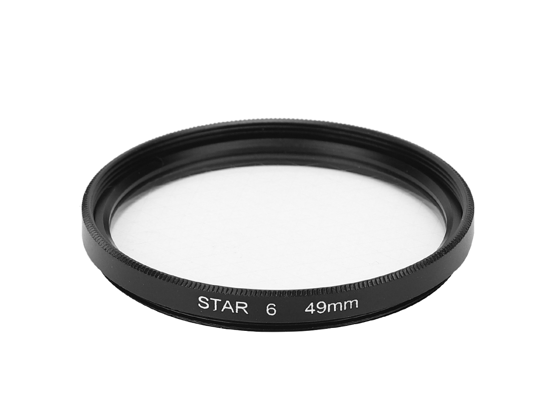 Junestar Star Filter 49mm Accessory For Canon Camera Lens 6 Line Starlight Night Shot LAXISCREED