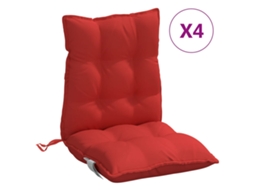 Lowback Chair Cushion, Lowback Chair Cushions Vidaxl Vermelho Tecido (n/a)