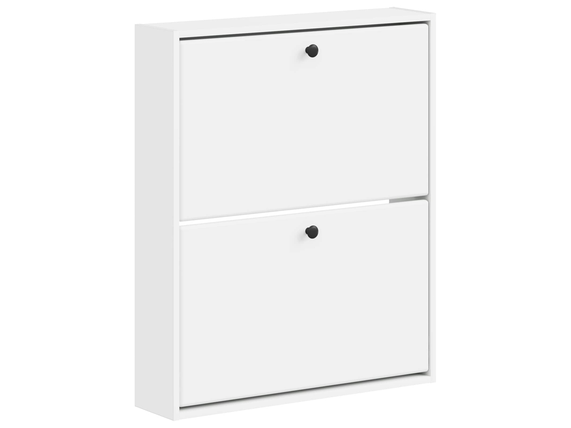 Vidaxl Armário De Sapatos De Parede Breda 71 X 17 X 86 Cm Branco