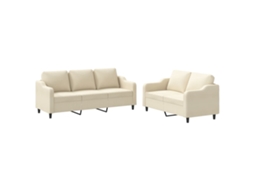 Sofa Set, Sofa Sets Vidaxl Creme Tecido (n/a)