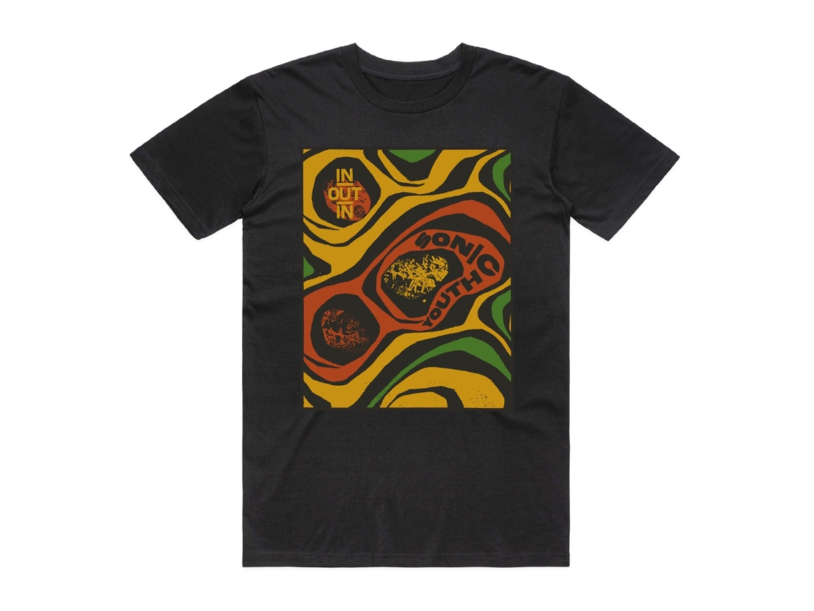 Camiseta preta vintage Sonic Youth In/out/in ROCKINSTONE Unissex Adulto Mais Vendidas Tamanho: M