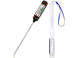 Termômetro de Óleo Cozinha, para Churrasco, Medição Temperatura Cozimento, Eletrôn Ico Alimentos, Caneta GOKOCO