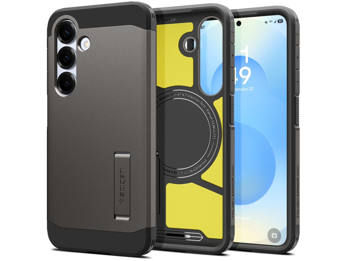 Capa Spigen Tough Armor Para Galaxy S25 Plus Para Magsafe Com Sistema