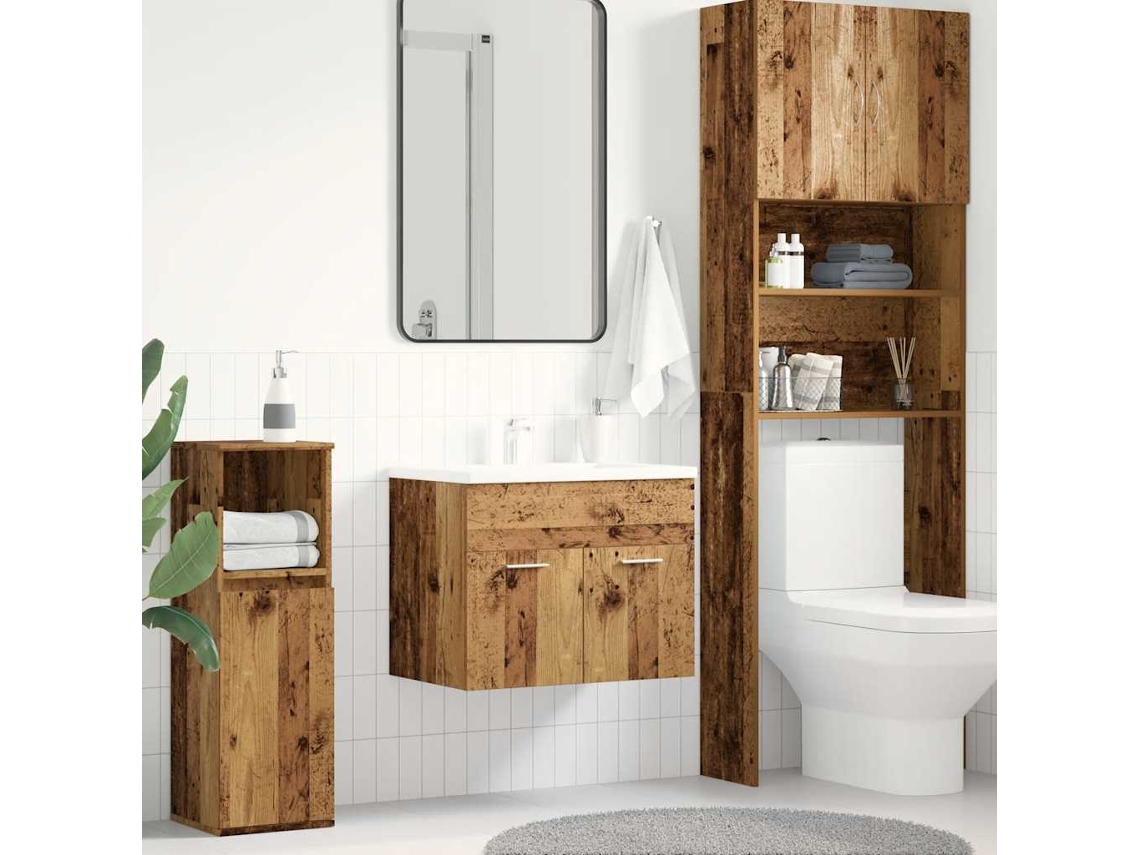 Vidaxl Gabinete Para Pia De Banheiro, Madeira Engenheirada, 60x38,5x46 Cm