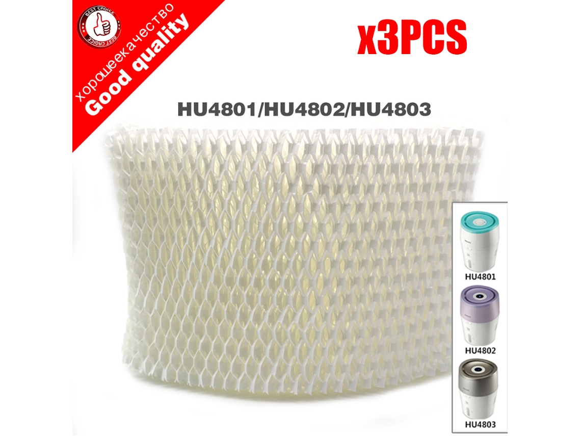 Venda superior 3 pçs filtros umidificador de ar adsorver bactérias e escala para philips hu4801 hu4802 hu4803 hu4811 hu4813 humidifie