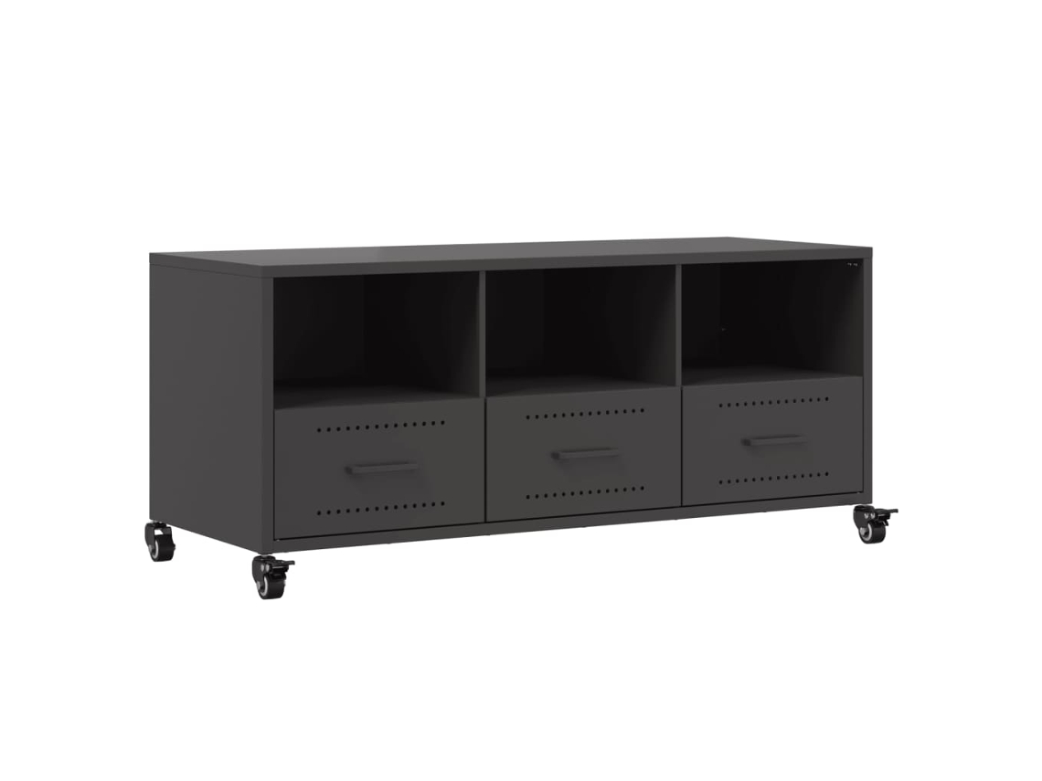 Móvel de Tv 100,5x39x43,5 Cm Aço Preto MAISON EXCLUSIVE
