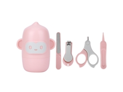 Primerox conjunto de Ferramentas de Cuidados de Unhas para Bebê Rosa Cortador, Tesoura, Lixa e Pinças Jc6621