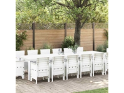 Vidaxl Conjunto De Jantar Para Jardim 15 Unid. Branco Rattan Polt