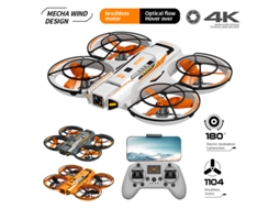 Mini Drone A21 Com Câmara Hd 4k Profissional, Wi Fi, Controlo De Altitude, Drone Com Câmara Fpv Para Iniciantes 1 Bateria Branco Yizhood
