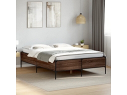 Vidaxl Estrutura De Cama 140x190cm Derivados Madeira/metal