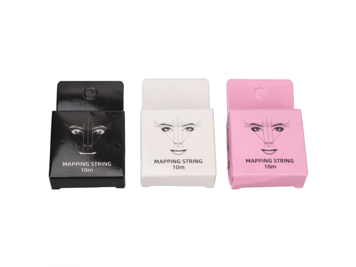 3pcs 32.8ft Fio De Medição Microblading 15ml Fio De Mapeamento De Sobrancelha Preto Branco Rosa