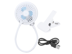 Ventilador de Pescoço Portátil Usb Carregável Branco 5v Dc