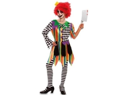 Fato de Menina DISFRAZZES Palhaça Sinistra Multicolor (Tam: 7 a 9 anos)