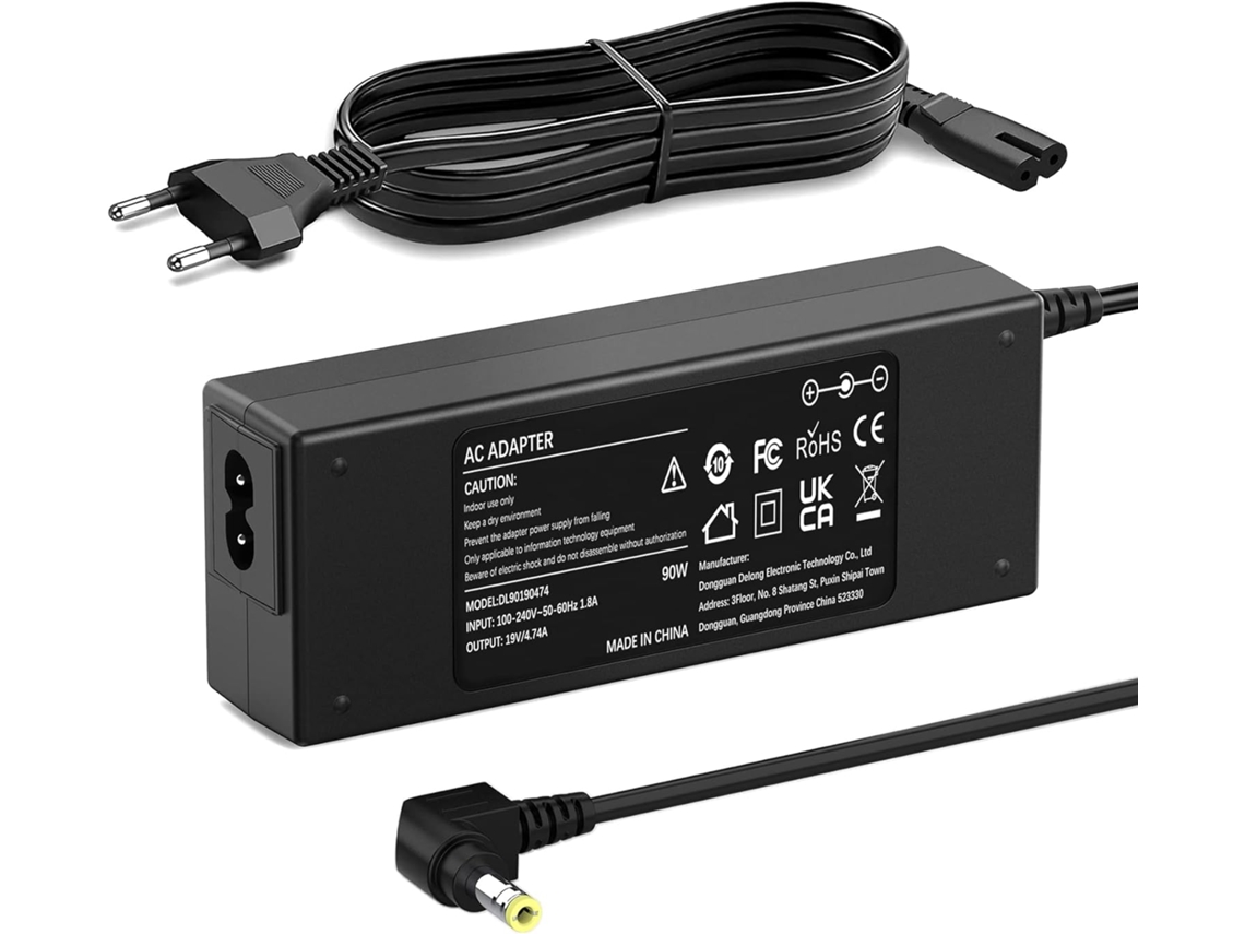 Lurelia Carregador Para Toshiba Satellite C50/c55/c850/c855 - 90w 19v 4.74a, Ficha 5.5x2.5mm