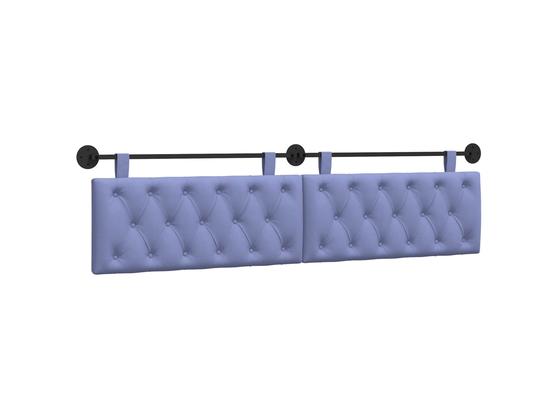 Conjunto 1 Cabeceira Suspensa Vidaxl Azul Tecido (210 X 55 X 7 Cm)