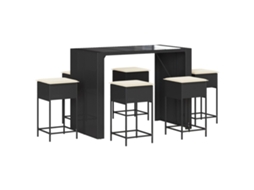 Garden Bar Set, Garden Bar Sets Vidaxl Preto Rattan / Vime (n/a)