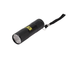 Lanterna UV pequena 2026 com 9 LEDs e luz vermelha de 395 nm para detecção de urina de animais de estimação, manchas secas e cura de resina em cães e gatos.