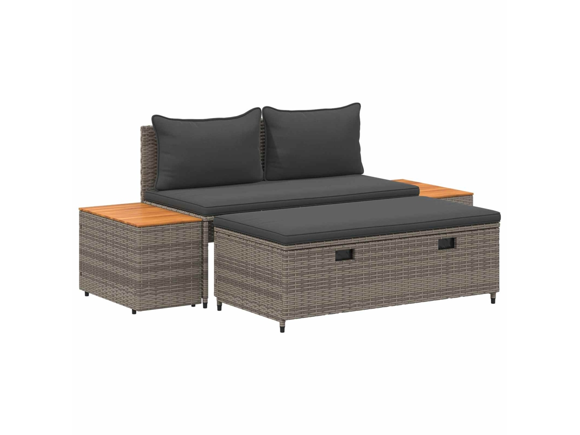 Maison Exclusive - Conjunto De Sofás Para Exterior 4 -seater 4 Unid. Retangular