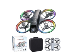 Drone Mini K200 Max 4k Profissional Hd Com Câmara Dupla Fpv E Ecrã De 4,5 Polegadas Para Comando 2 Baterias Preto Bestvite