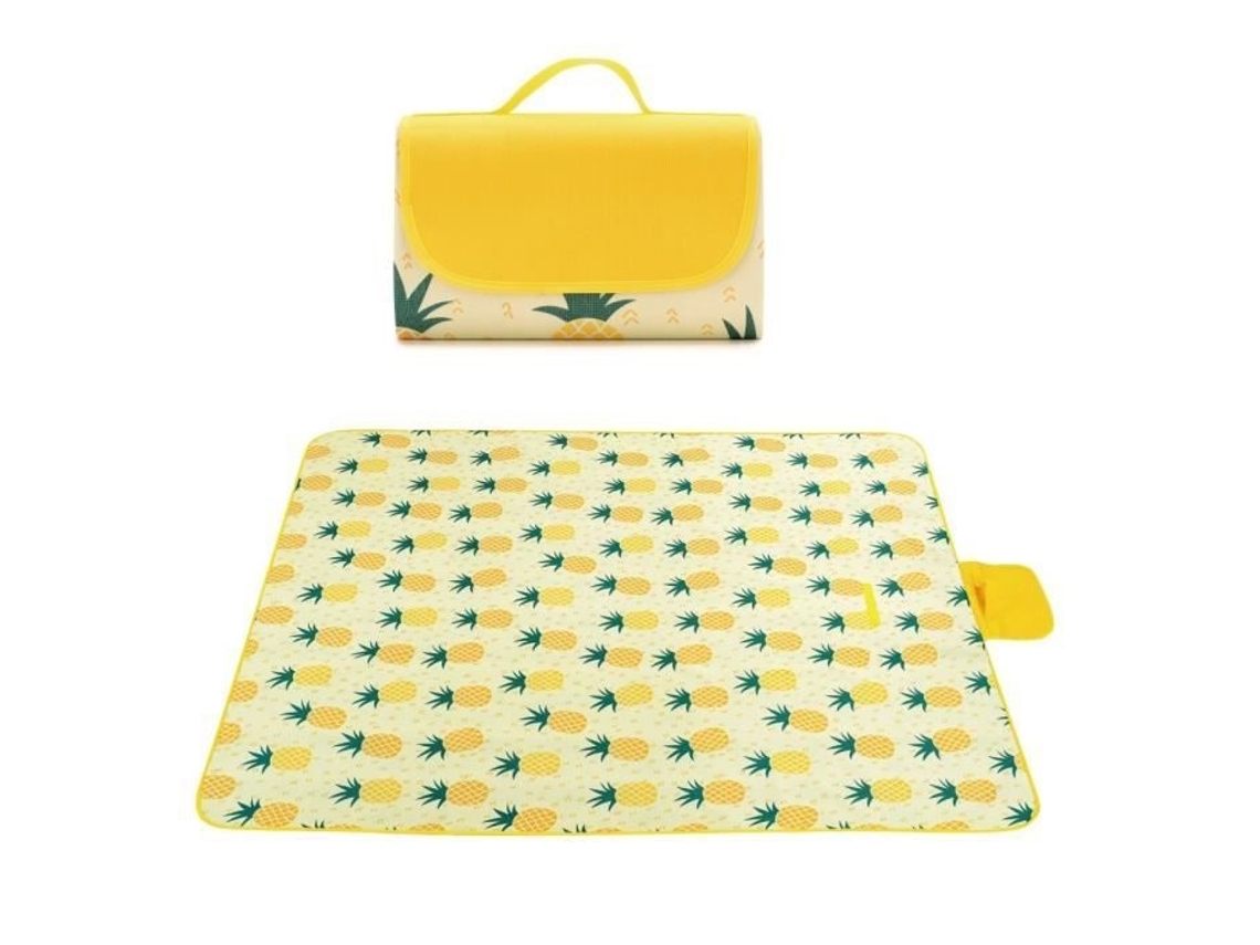 Cobertor de piquenique Slowmoose 145 cm x 200 cm, cobertor dobrável à prova d'água para acampamento de praia e jardim para viagens em família