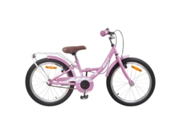 Vidaxl Bicicleta Infantil 18 Polegadas Para 5-7 Anos Rosa Claro