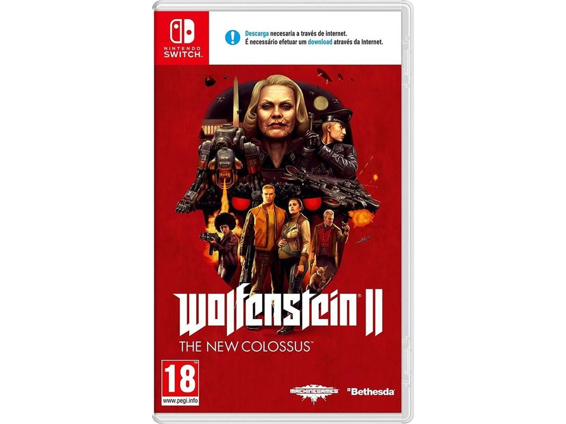 Alugue Jogos Para Nintendo Switch - Jogo Wolfenstein 2 - Rei dos