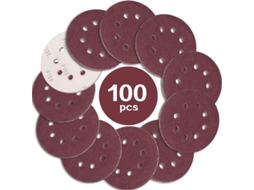 Conjunto De 100 Folhas De Lixa De 125 Mm, Grão 100, Com 8 Furos, Ideais Para Lixar/polir Com Lixadeira Excêntrica Klb. Aquaforge