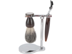 Kit de Barbear SFUSHOS vintage com suporte metálico e compartimentos