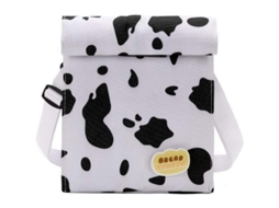 2026 bolsa Cruzada de Lona com Estampa de Vaca para Telefone Celular Pequena para Homens, Mulheres e Crianças