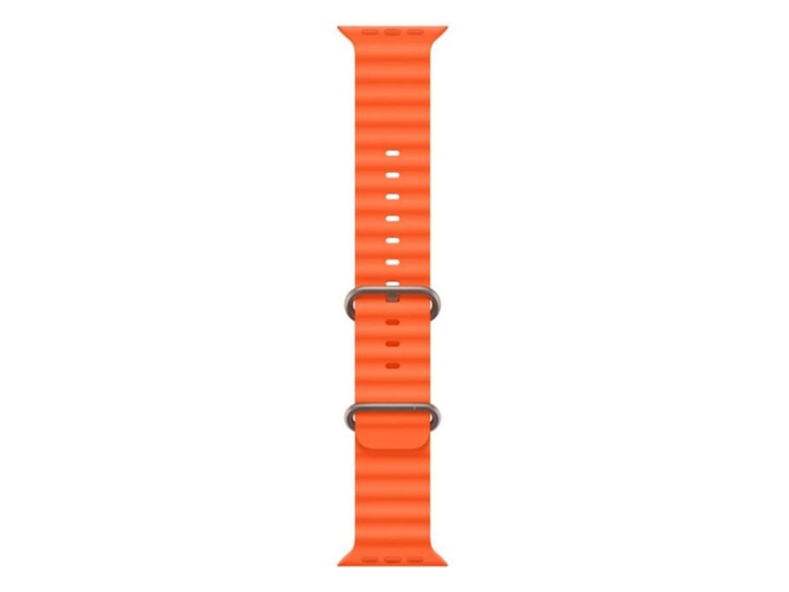 Pulseira IWEAR S1 de Silicone Macio com Ranhuras de 20 Mm para Apple Watch 49 Mm / 45 Mm / 44 Mm / 42 Mm Laranja