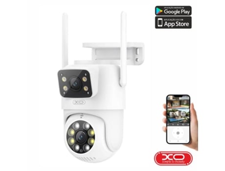 Câmera Vigilância Ip Dupla 1080p 4mp Wifi Xo