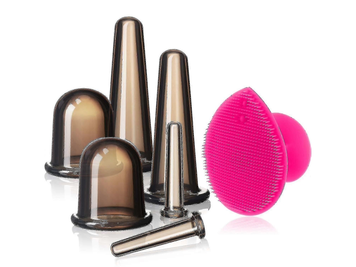 Kit De Ventosas Faciais Para Massagem No Rosto E Olhos.