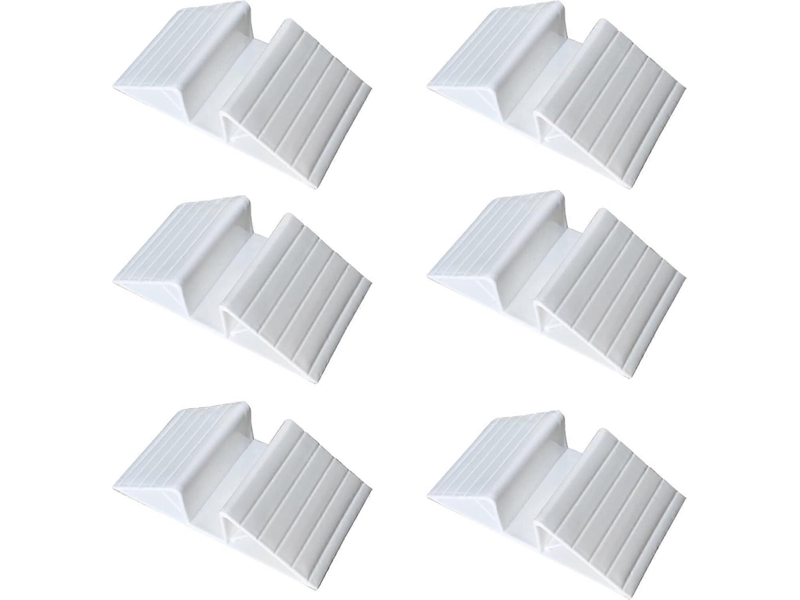 Kit Com 6 Pés De Apoio Para Grade De Proteção, Plástico, Branco