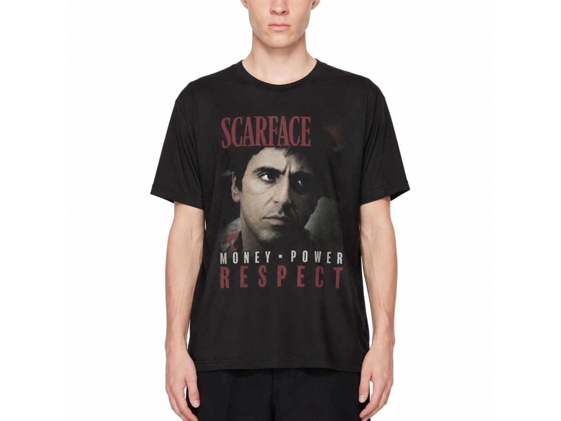 Rockinstone Scarface Movie Mopower Black Adult T-shirt Size:xxxl