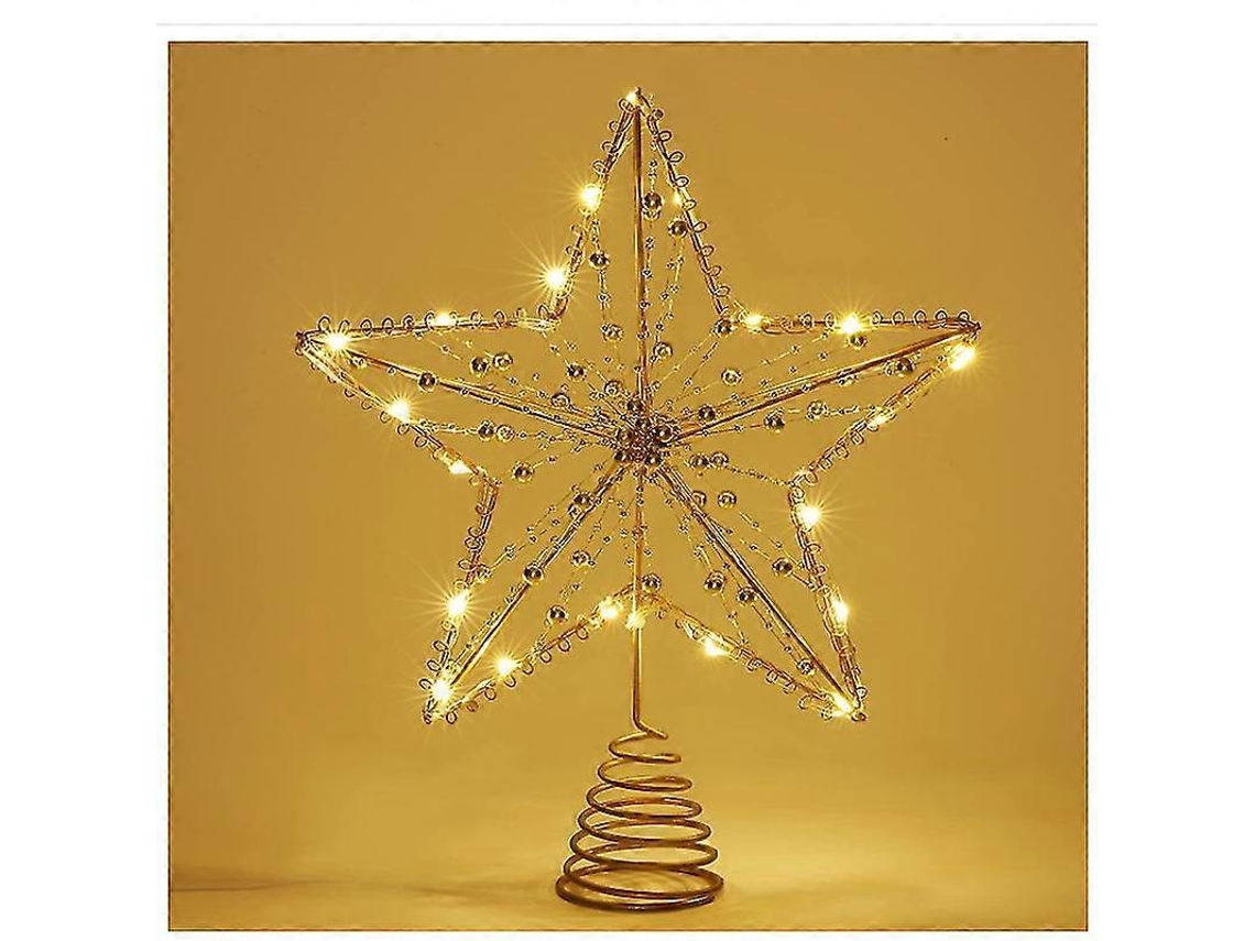 Enfeite De Estrela Para Árvore De Natal Com Contas Douradas Requintadas Para Natal, Festas, Feriados E Decoração De Casa. Loja Olysi