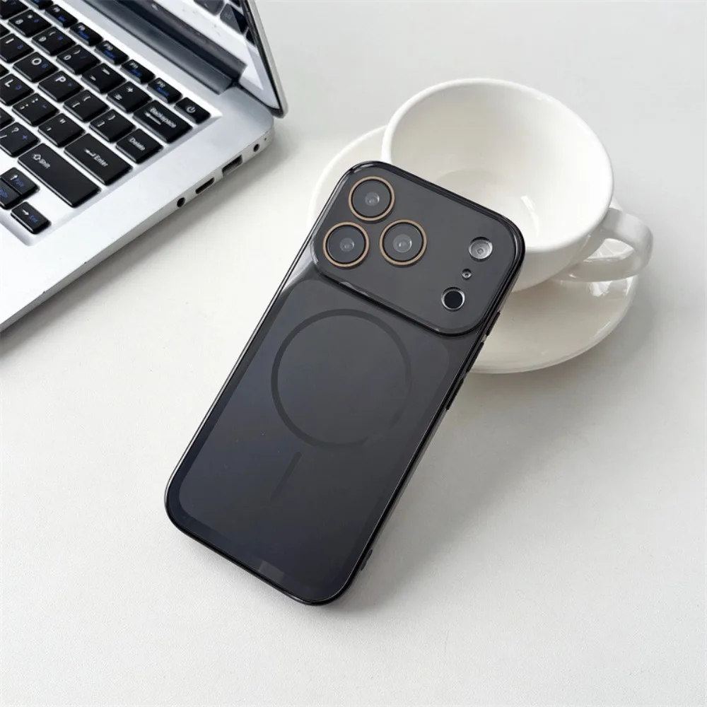 Capa Protetora Magnética Magsafe Para Iphone (iphone 13 Pro Max, Preta), Compatível Com Carregamento Sem Fio.