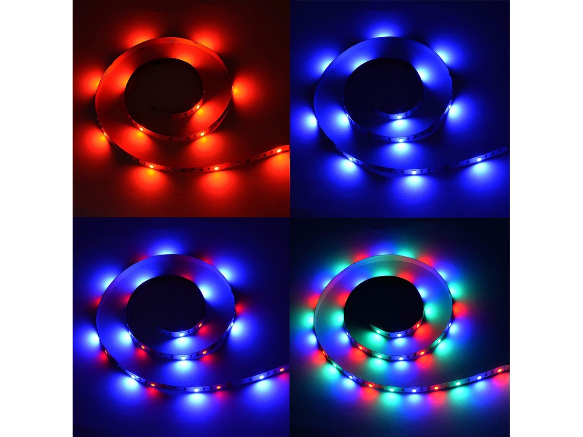 2026 tira Led Rgb 120 Leds 2m 10w Usb Controle Remoto 16 Cores 4 Modos Ip65 Ajustável para Tv Casa Festa