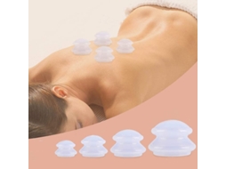 Conjunto De Copo De Chupagem De Silicone Anti-celulite Com 5 Tamanhos Para Massagem Em Casa