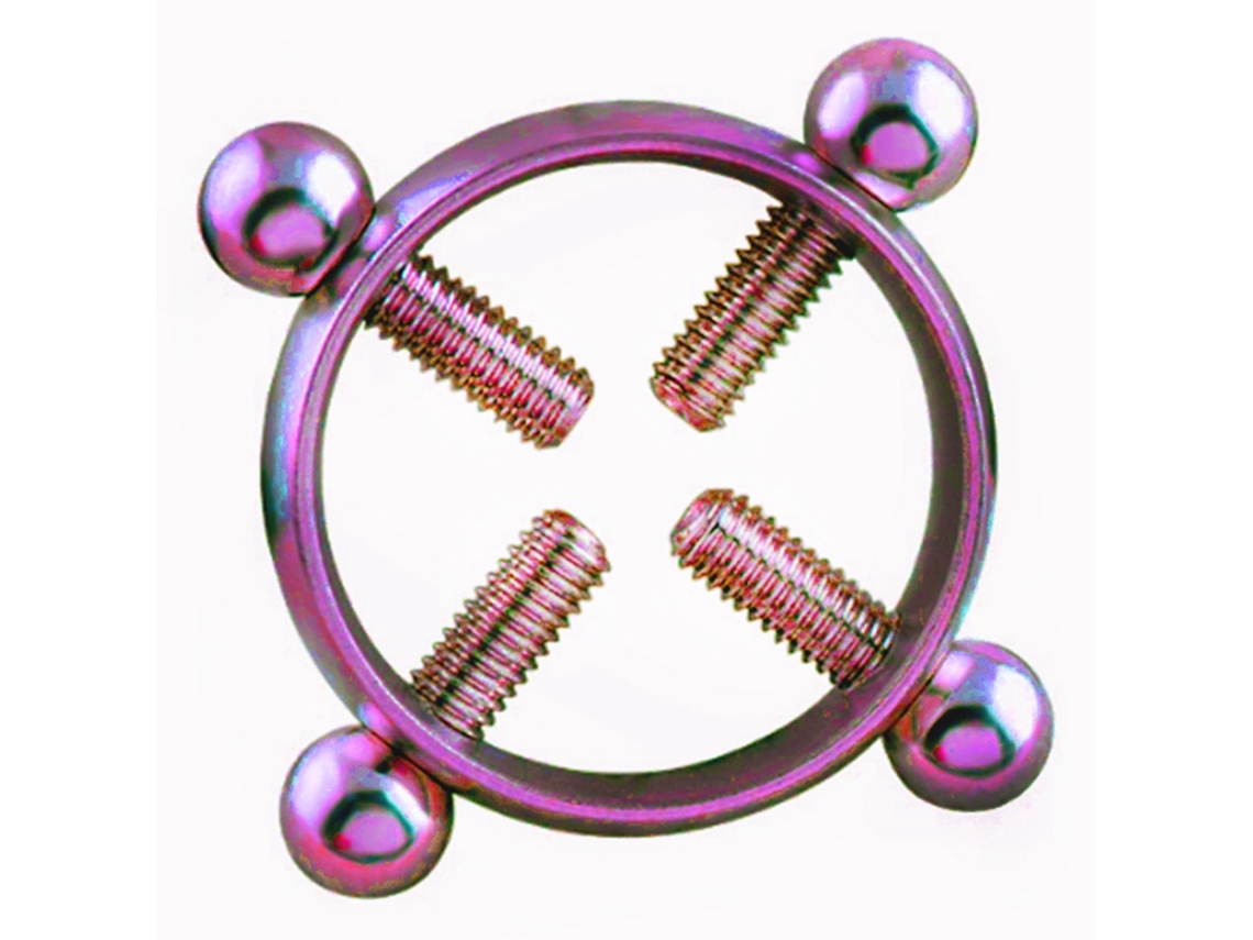 Protetor De Mamilo Com Parafuso Circle E Perfurado Colorido