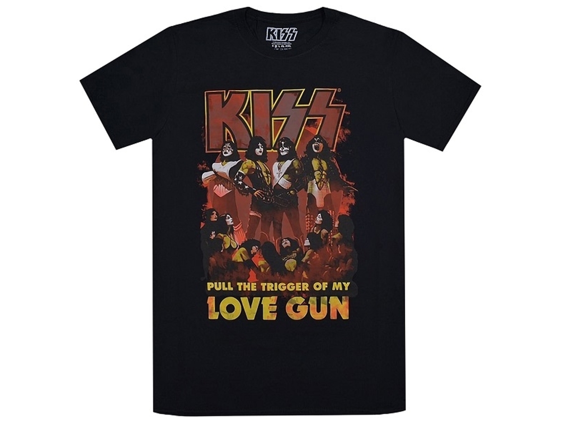 Kiss Love Gun Glow T-shirt Unisex Adults Size:xxl
